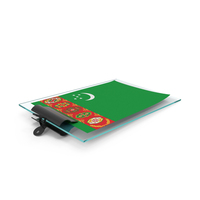 Turkmenistan Flag Paper On Pad PNG & PSD Images