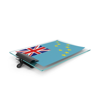 Tuvalu Flag Paper On Pad PNG & PSD Images