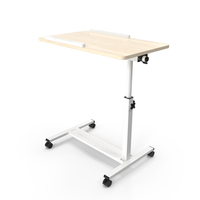 Overbed Laptop Desk with Wheels and Laminated Top PNG & PSD Images
