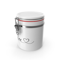 White Coffee Jar PNG & PSD Images
