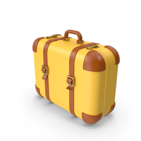 Yellow Cartoon Suitcase PNG & PSD Images