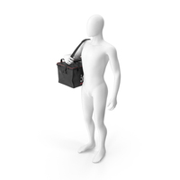 Black Thermal Fishing Bag Lucky John On Manikin PNG & PSD Images