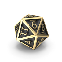 Bronze DND D20 Dice PNG & PSD Images