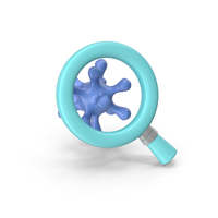 Virus With Magnifying Glass PNG & PSD Images