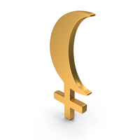 Gold Moon Lilith Icon PNG & PSD Images