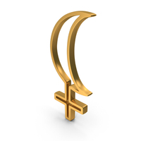 Gold Moon Lilith Outline Icon PNG & PSD Images