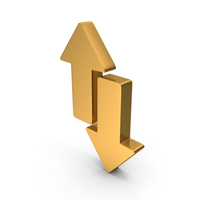 Up & Down Two Opposite Directional Arrows Symbol PNG & PSD Images