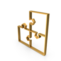 Three Piece Puzzle Frame Symbol PNG & PSD Images