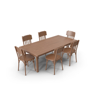 Dining Room With Table And Chairs PNG & PSD Images