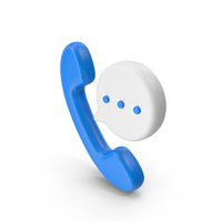 Blue And White Handset Symbol PNG & PSD Images