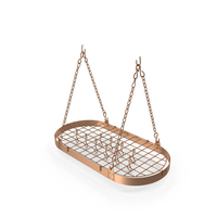 Chain Suspended Hanging Pot Rack Copper PNG & PSD Images