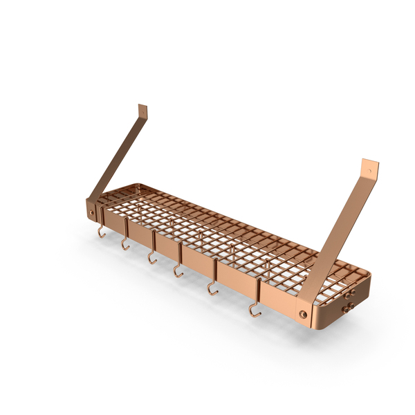Kitchen Shelf Wall Utensil Holder Copper PNG & PSD Images