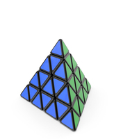 Rubik Pyramid Puzzle Assembled PNG & PSD Images