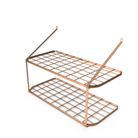Wall Mounted Kitchen Pot Rack Organizer Copper PNG & PSD Images