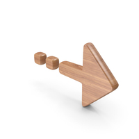 Wood Triangular Arrow Symbol PNG & PSD Images