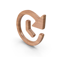 Wood Clock Refresh Symbol PNG & PSD Images