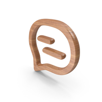 Wooden Chat Bubble Symbol PNG & PSD Images