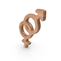 Couple Gender Symbol Wood PNG & PSD Images