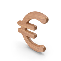 Wood Euro Currency Symbol PNG & PSD Images