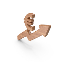 Wooden Euro Price Rise Symbol PNG & PSD Images