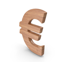 Wood Euro Symbol PNG & PSD Images