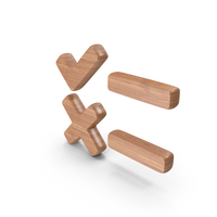 Wood True False Symbol PNG & PSD Images