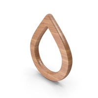 Wood Water Drop Symbol PNG & PSD Images