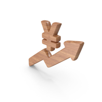 Yen Price Rise Symbol Wood PNG & PSD Images