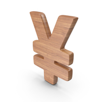 Wood Yen Symbol PNG & PSD Images
