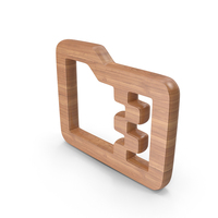 Wooden Zip Compressed Folder Symbol PNG & PSD Images