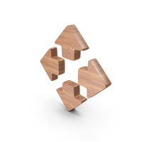 Wooden Arrows In Four Direction Symbol PNG & PSD Images