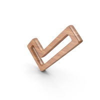 Wood Check Mark Outline Symbol PNG & PSD Images