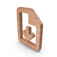 Wood Download File Symbol PNG & PSD Images