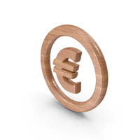 Wood Euro Currency Symbol PNG & PSD Images