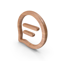 Wood Text Message Symbol PNG & PSD Images
