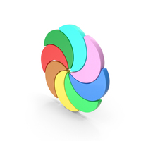 Multi Colored Flower Icon PNG & PSD Images