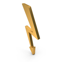 Thunderstorm Lighting Power Icon Gold PNG & PSD Images