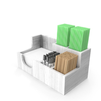 White Coffee Condiment Organizer PNG & PSD Images
