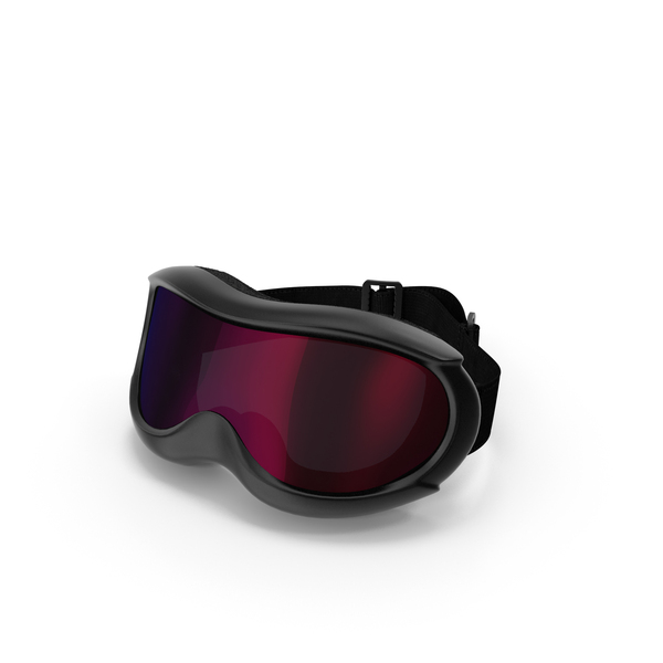 Blue And Red Gradient Glass Ski Goggles PNG & PSD Images