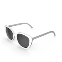 Cat Eye Glasses White PNG & PSD Images