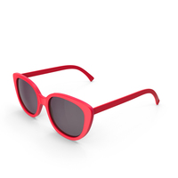 Red Cat Eye Sunglasses PNG & PSD Images