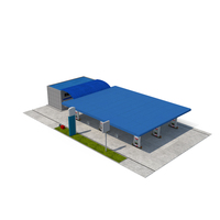 Blue Gas Station PNG & PSD Images