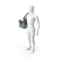 Manikin with Thermal Fishing Bag Feeder Concept PNG & PSD Images
