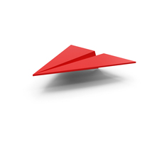 Red Paper Airplane PNG & PSD Images