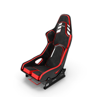 RECARO Podium CF Red Racing Seat with Sliding Mount PNG & PSD Images