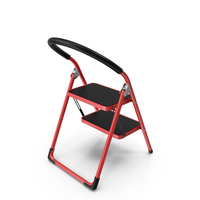 Safety Step Ladder Folding Step Stool Red PNG & PSD Images
