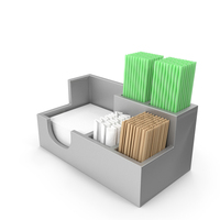 Metal Coffee Condiment Organizer PNG & PSD Images