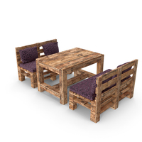 Pallet Sofas And Table PNG & PSD Images