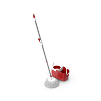 Swab with Plastic Bucket Red PNG & PSD Images