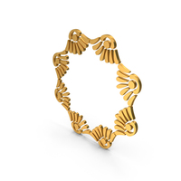 Circle Rounded Border Frame Design Gold PNG & PSD Images